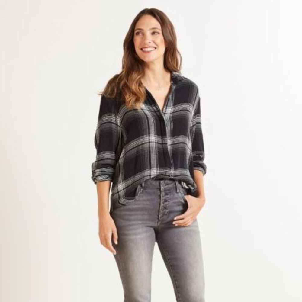 NWT Cloth and Stone Vintage Ivy Plaid Button Down